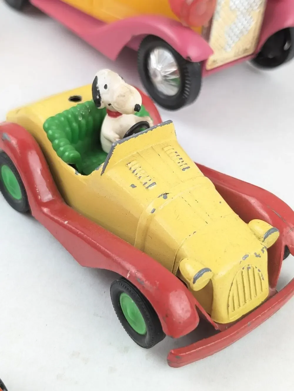 Vintage Aviva Snoopy Roadster Die Cast Car Hong Kong Peanuts Toy 1970s